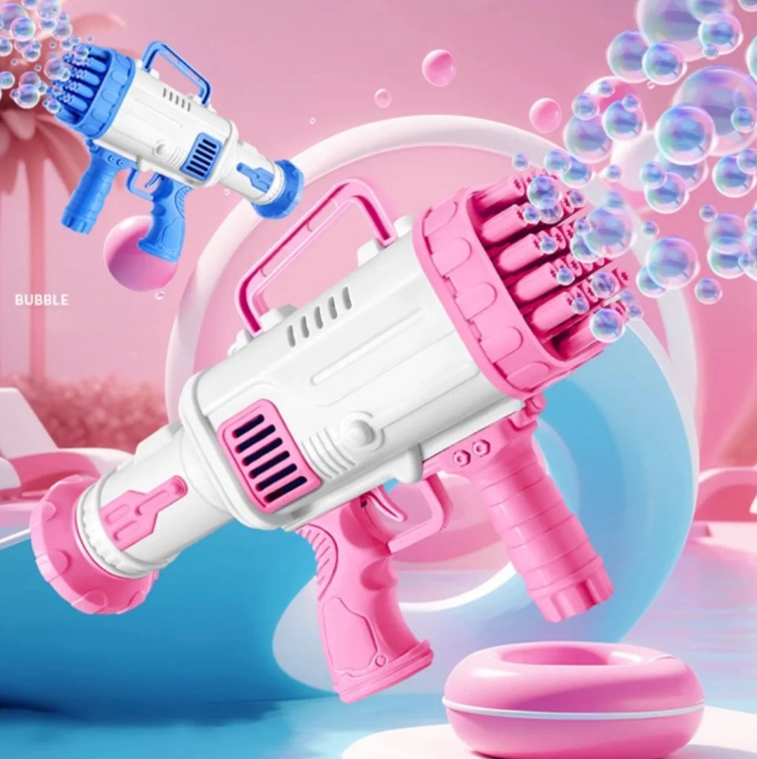 BAZOOKA DE BURBUJAS ROSADA