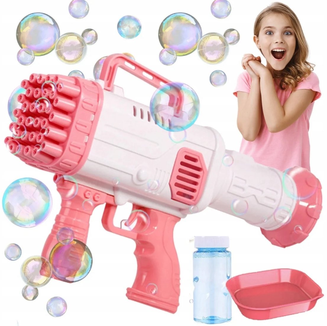 BAZOOKA DE BURBUJAS ROSADA